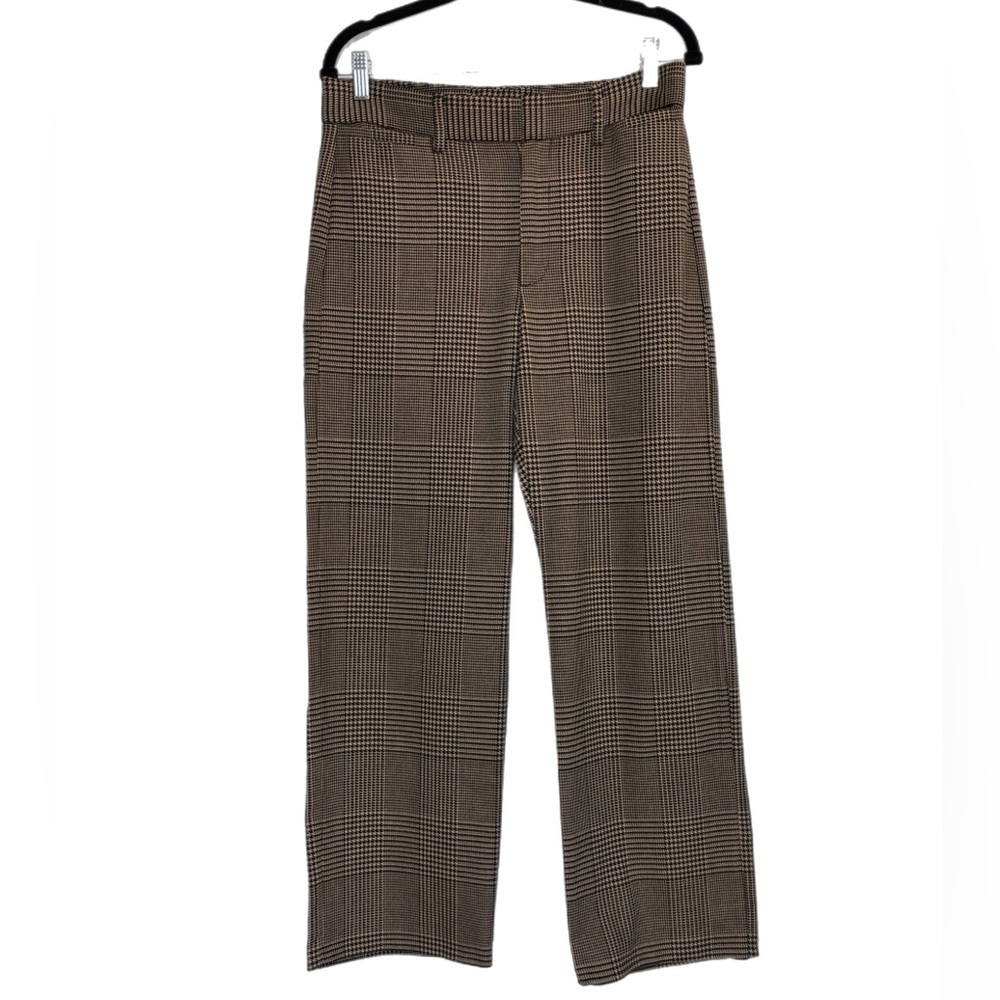 Banana Republic tan & black herringbone pants